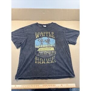 Grateful Dead Waffle House T-Shirt fade vintage wash SKELETONS PANCAKES, 3XL